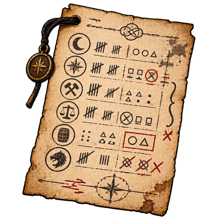 Coded Tally Sheet